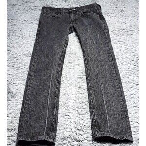 Levis 511 Jeans Mens 31x32 Gray Skinny Fit Slim Distressed Denim Medium Wash
